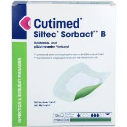 Cutimed Siltec Sorbact B Pu-Verb.7,5x7,5cm 12 St