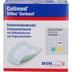Cutimed Siltec Sorbact B Pu-Verb.15x15cm 12 St