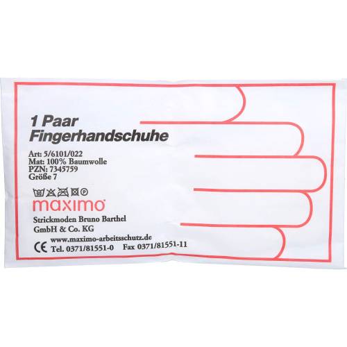 Handschuhe Strick Baumwolle Gr. 7 dünn 2 St