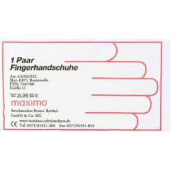 Handschuhe Strick Baumwolle Gr. 11 dünn 2 St