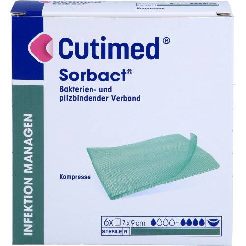 Cutimed Sorbact Kompressen 7x9 cm 6 St