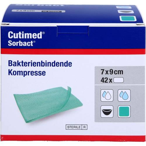 Cutimed Sorbact Kompressen 7x9 cm 42 St