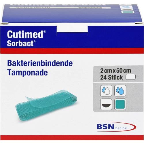 Cutimed Sorbact Tamponaden 2x50 cm 24 St