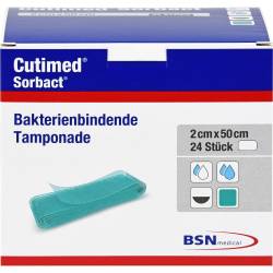 Cutimed Sorbact Tamponaden 2x50 cm 24 St