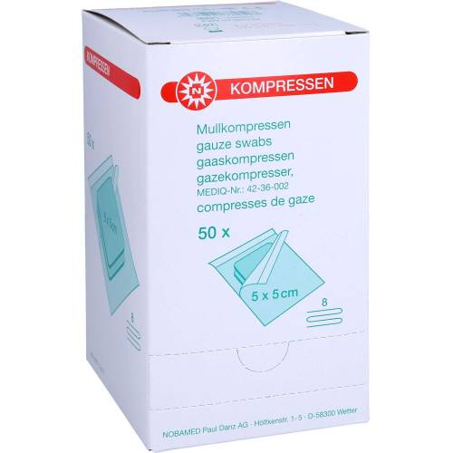 Mullkompressen 5x5 cm steril 8fach 100 St