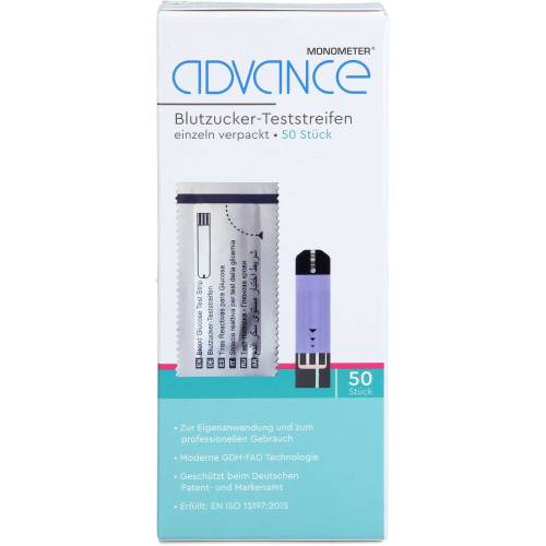 Advance Monometer Blutzucker Teststr.Gdh single 50 St