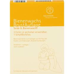Bienenwachs Brustauflage Schaf/Woll/Vl.Wachsw. 3 St