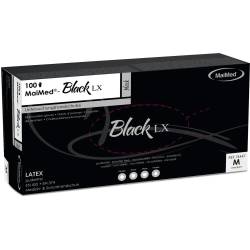 Black Lx Pf Unt.Handsch.unsteril Latex Gr.M 100 St