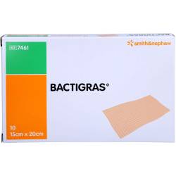 Bactigras antiseptische Paraffingaze 15x20 cm 10 St