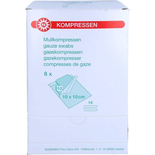 Mullkompressen 10x10 cm steril 16fach 80 St