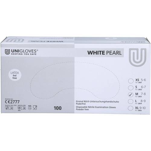 Handschuhe Einmal Nitril M weiß 100 St