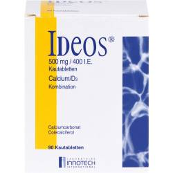 Ideos 500 mg/400 I.E. Kautabletten 90 St
