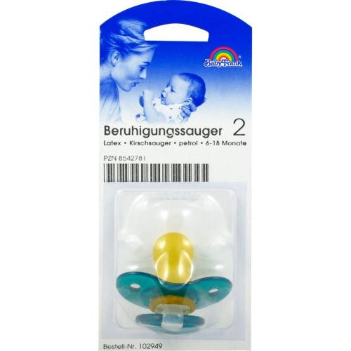 Sauger Kirsche groß gr.Scheibe petrol 1 St