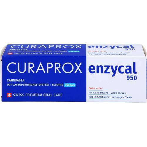 Curaprox enzycal 950 Fluorid extra milde Zahnpasta 75 ml