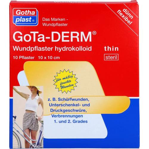 Gota-Derm thin hydrokoll.Wundpfl.steril 10x10 cm 10 St