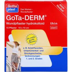 Gota-Derm thin hydrokoll.Wundpfl.steril 10x10 cm 10 St
