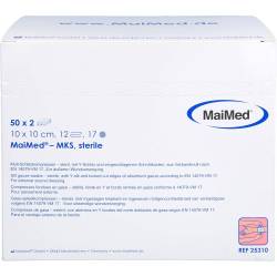 Schlitzkompressen 10x10 cm steril 12fach 100 St