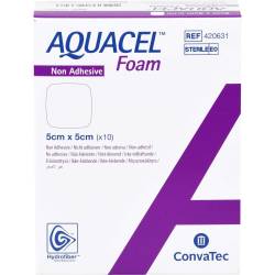 Aquacel Foam nicht adhäsiv 5x5 cm Verband 10 St