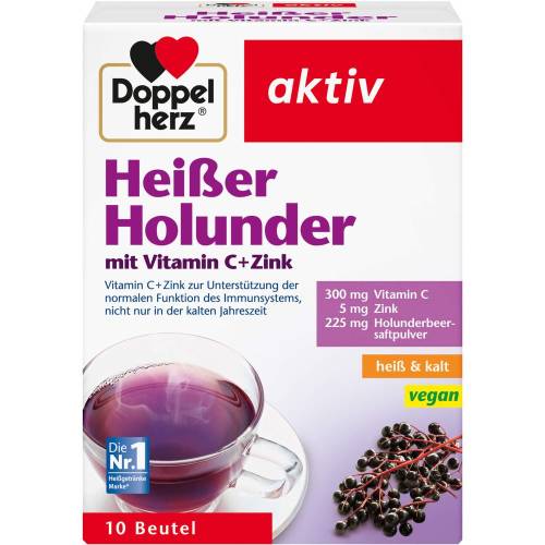 Doppelherz heißer Holunder m.Vit.C+Zink Granulat 10 St