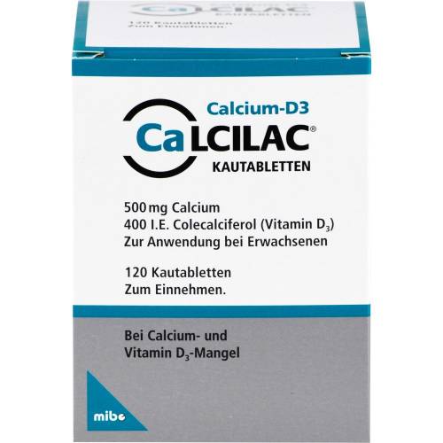 Calcilac Kautabletten 500 mg/400 I.E. 120 St