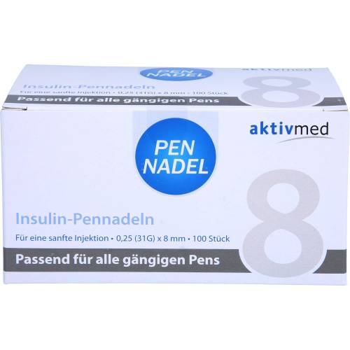 Pen-Nadeln Universal 8 Kanülen 0,26x8 mm 100 St