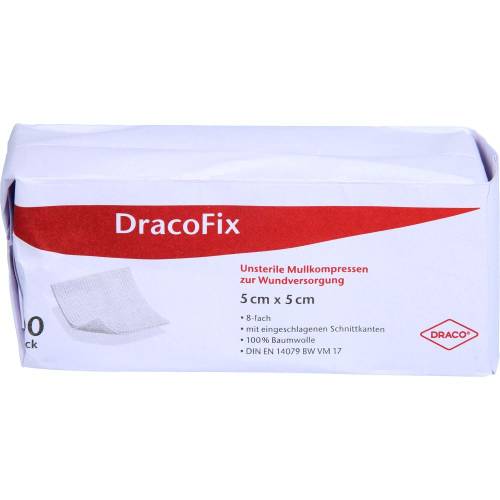 Dracofix Op-Kompressen 5x5 cm unsteril 8fach 100 St
