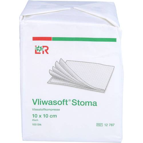 Vliwasoft Stoma Kompressen 10x10 cm 4fach 100 St