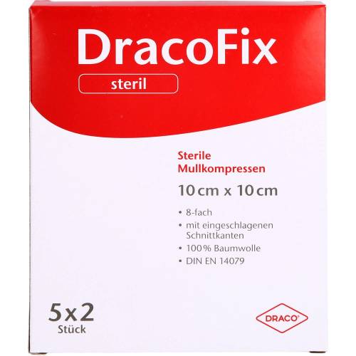 Dracofix Peel Kompressen 10x10 cm steril 8fach 10 St