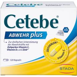 Cetebe Abwehr plus Vitamin C+Vitamin D3+Zink Kaps. 120 St