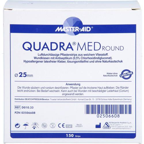 Quadra Med round 25 mm Strips Master Aid 150 St