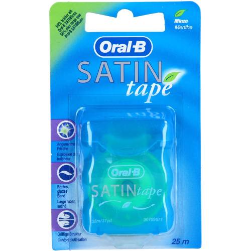 Oral B Zahnseide Satintape blau Blisterkarte 1 St