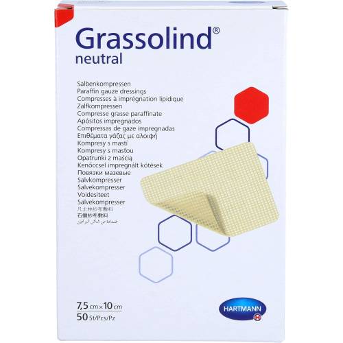 Grassolind Salbenkompressen 7,5x10 cm steril 50 St