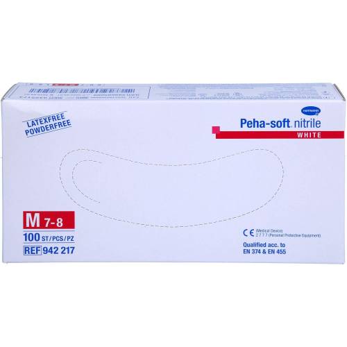 Peha-Soft nitrile white Unt.Hands.unsteril pf M 100 St