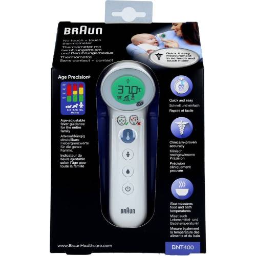 Braun Berührungsfrei+Stirn Thermom.AgePrecis.weiß 1 St