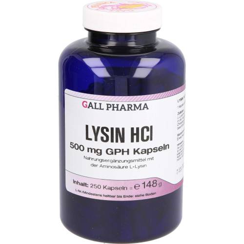Lysin Hcl 500 mg Gph Kapseln 250 St