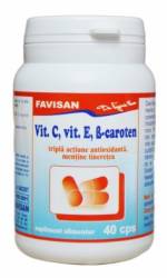 VITAMINA C, E, Betacaroten 40cps, Favisan