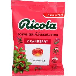 Ricola o.Z.Beutel Cranberry Bonbons 75 g