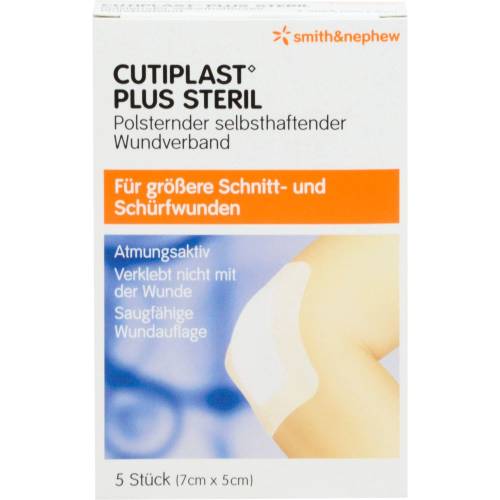 Cutiplast Plus steril 5x7 cm Verband 5 St