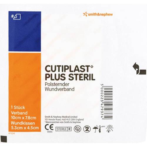 Cutiplast Plus steril 7,8x10 cm Verband 1 St