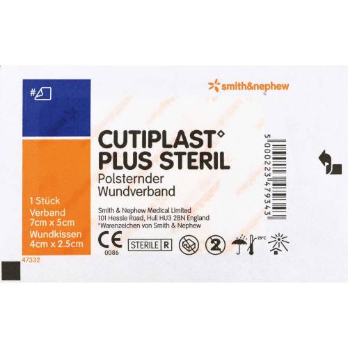 Cutiplast Plus steril 5x7 cm Verband 1 St