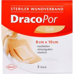 Dracopor Wundverband 8x10 cm steril hautfarben 5 St