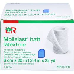 Mollelast haft Binden latexfrei 6 cmx20 m blau 1 St