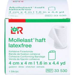 Mollelast haft Binden latexfrei 4 cmx4 m weiß 1 St