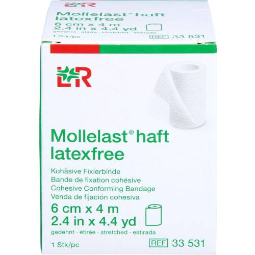 Mollelast haft Binden latexfrei 6 cmx4 m weiß 1 St