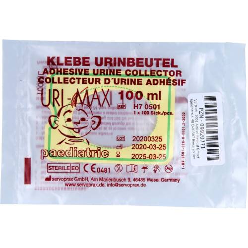 Uri Max Klebe-Urinbeutel f.Kinder steril 1 St