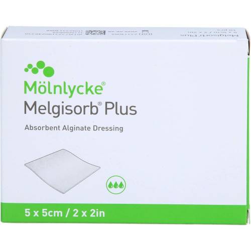 Melgisorb Plus Alginat Verband 5x5 cm steril 10 St