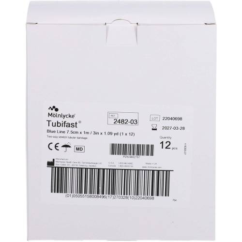 Tubifast 2-Way Stretch 7,5 cmx1 m blau 12 St