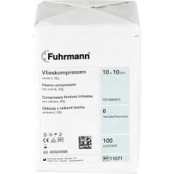 Vlieskompressen unsteril 10x10 cm 6lagig 100 St