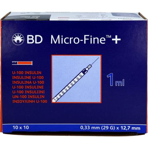 Bd Micro-Fine+ Insulinspr.1 ml U100 12,7 mm 100 ml