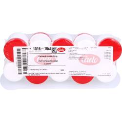 Salbenkruke weiß 20 g m.Schraubdeckel rot 10 St